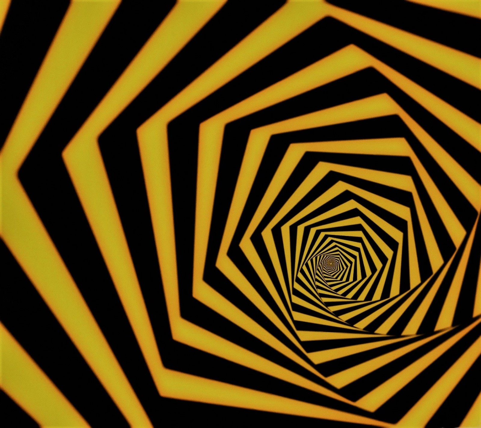 A close up of a spiral design with a black and yellow background (abej, beograd, spiral)