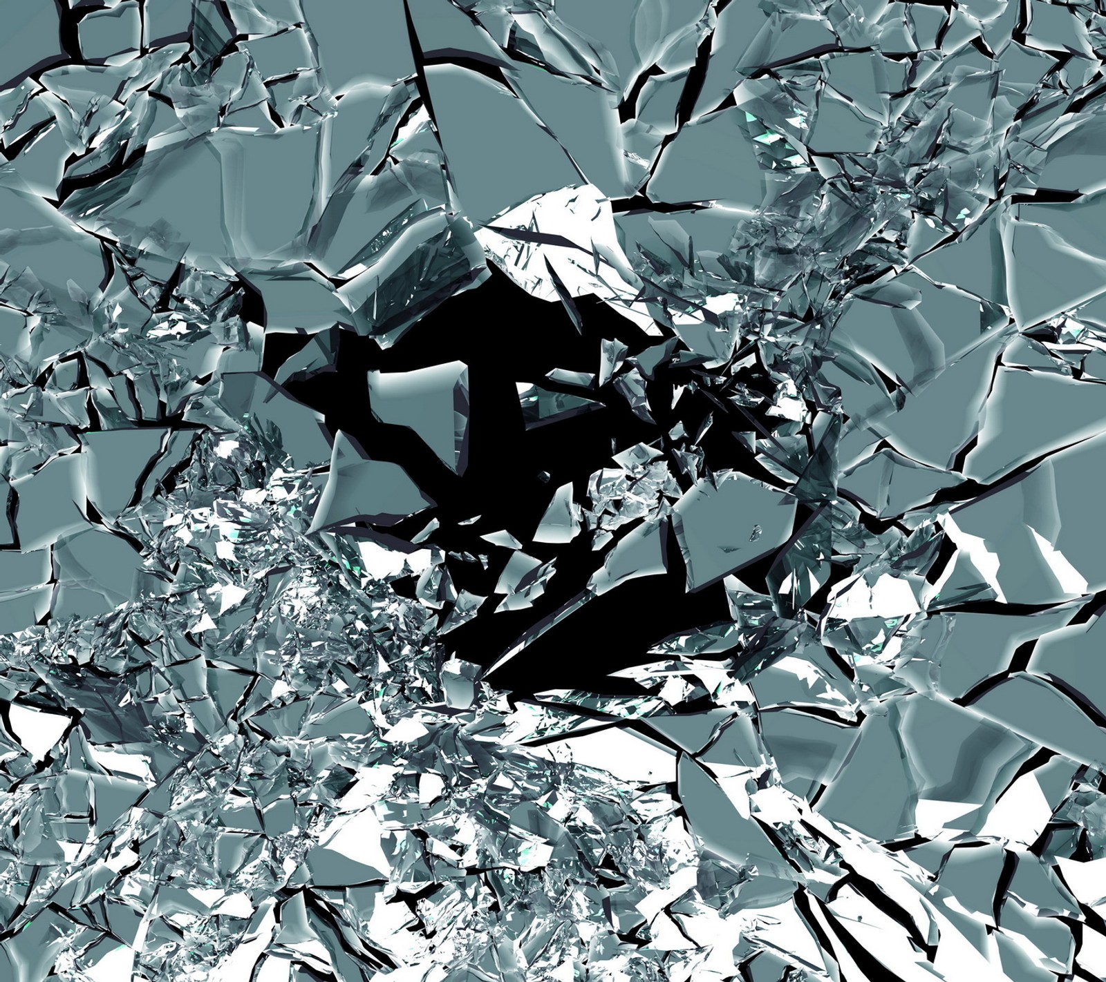 Arafed image of a broken glass window with a person on a skateboard (abstract shape, background, broken glass)