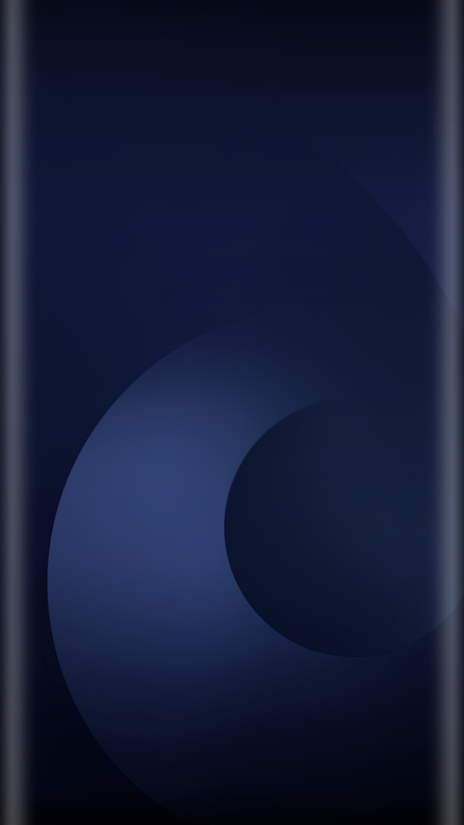 Um close em um celular com design curvo (abstrato, azul, estilo de borda)