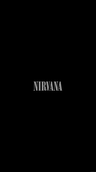 Nirvana em tipografia preta simples