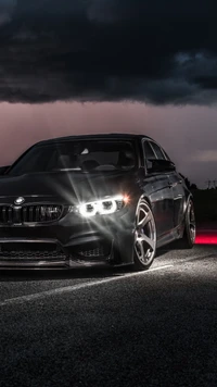 noir, bmw, voiture, sombre, f80