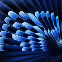 Abstract Blue Waves - MacOS Sonoma 5K Wallpaper for MacBook Air 2023