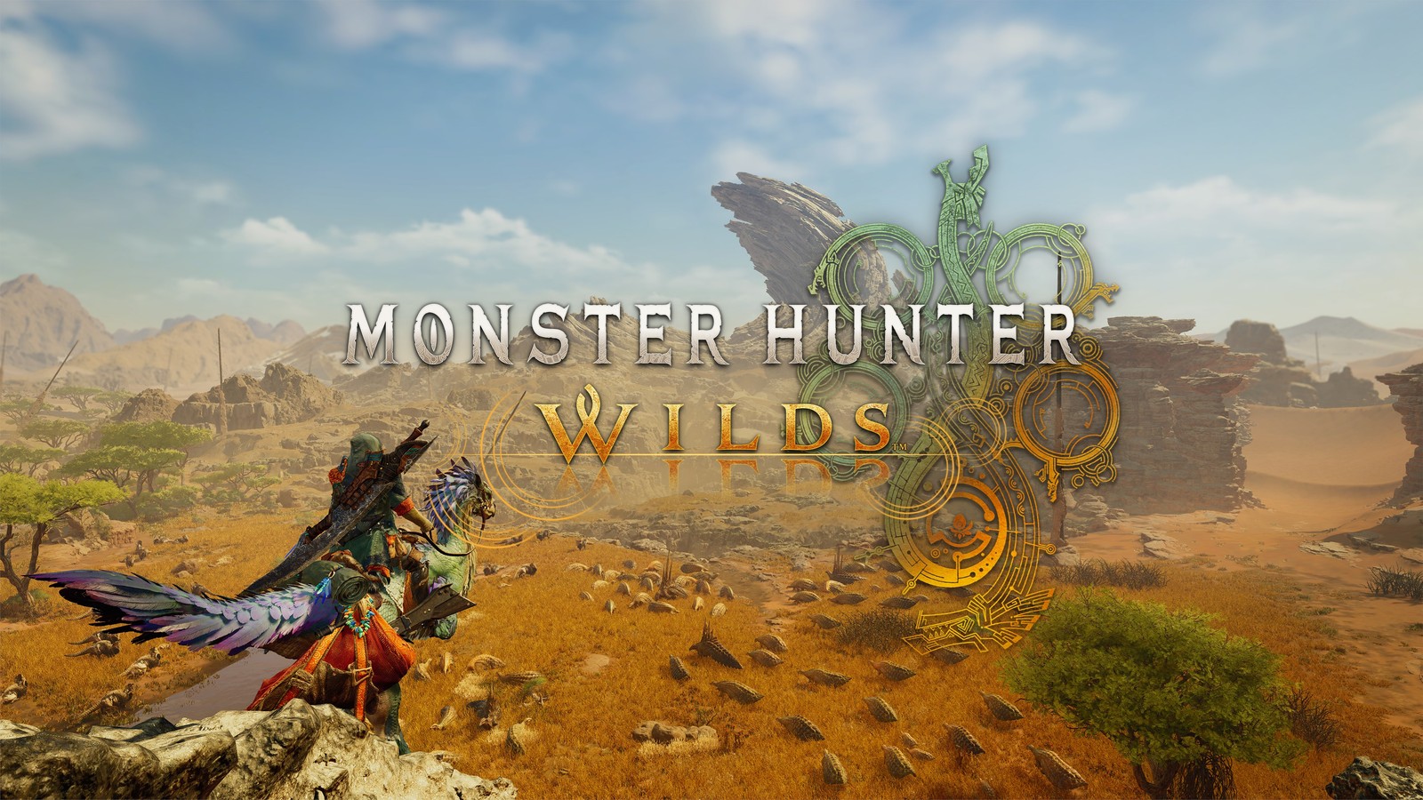 Скачать обои охотник на монстров диких, monster hunter wilds, официальный, игры 2025 года, игры