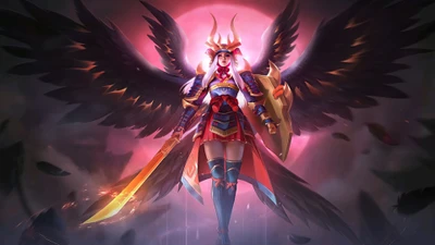 Freya: Raven Shogun Skin in Mobile Legends