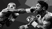 Arte de boxe low poly dinâmica