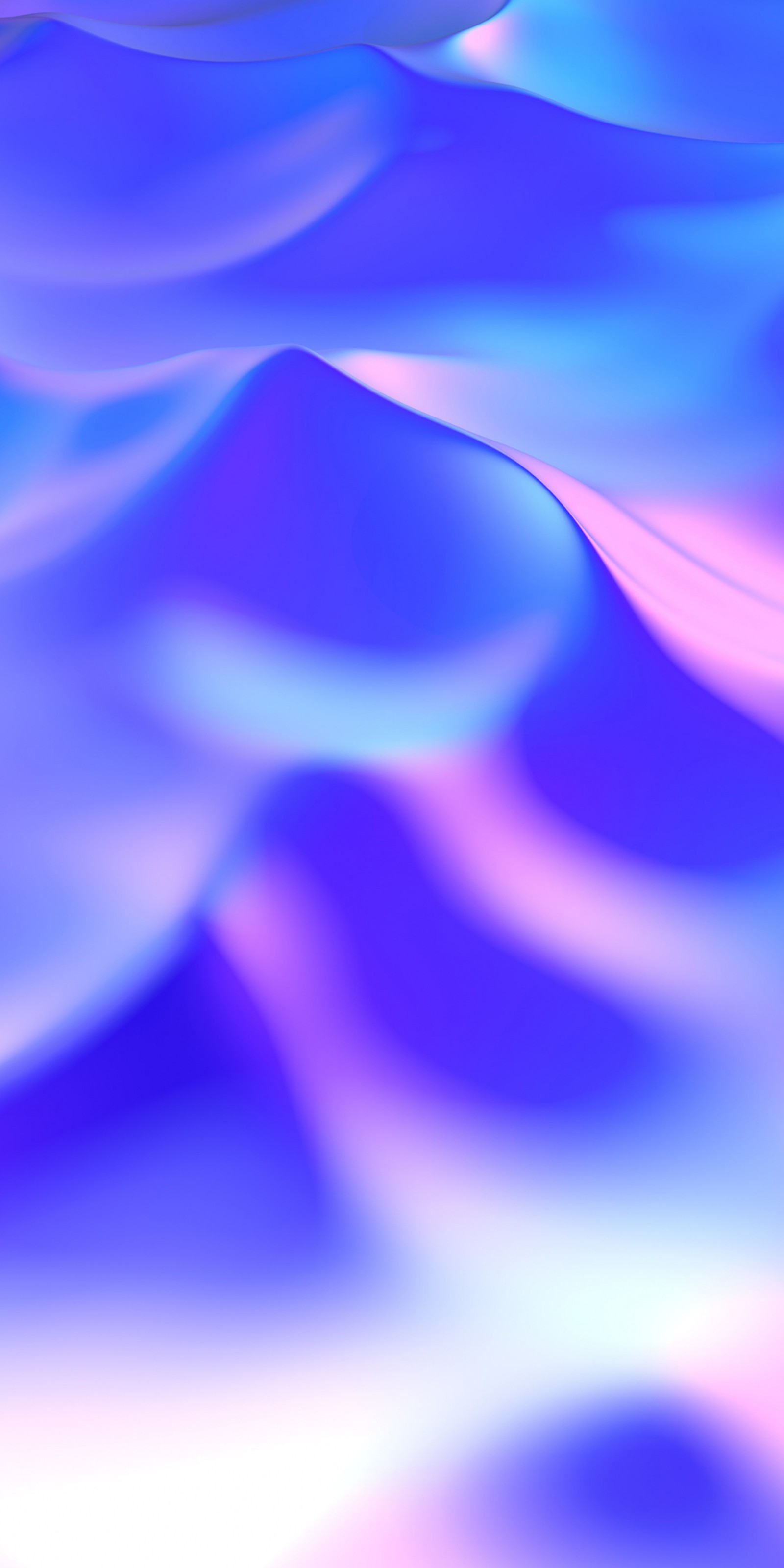 Abstrakter hintergrund aus blauen und rosa wellen mit einem verschwommenen effekt (xiaomi redmi 6 pro, blau, farbigkeit, lila, elektrisches blau)