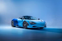 mclaren 750s coupé, spectrum, special edition, 2023, blue aesthetic wallpaper