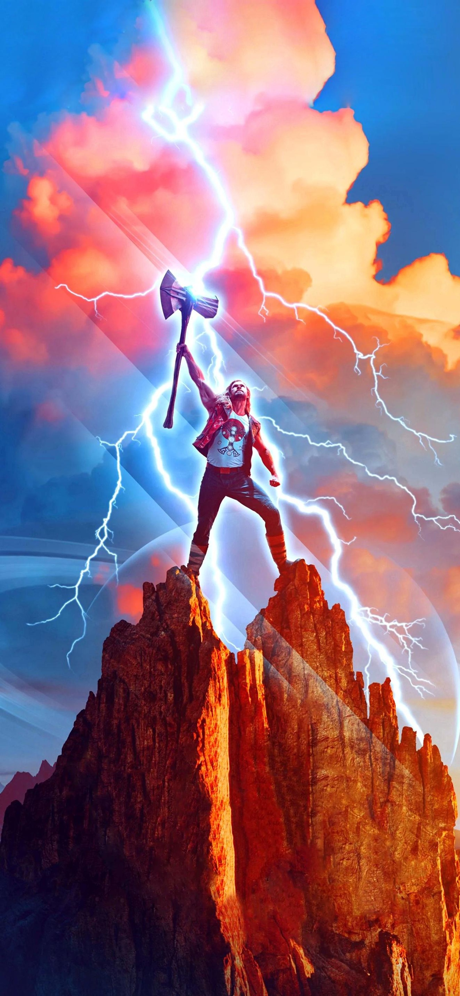 thor, marvel cinematic universe, thor love and thunder, marvel studios, cloud wallpaper