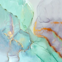 Art fluide abstrait vibrant dans des nuances d'aqua et de teal