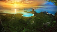 rio de janeiro, landschaft, sonnenaufgang, morgen, malerisch