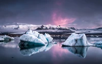 iceberg, nature, glace, glace de mer, lac glaciaire