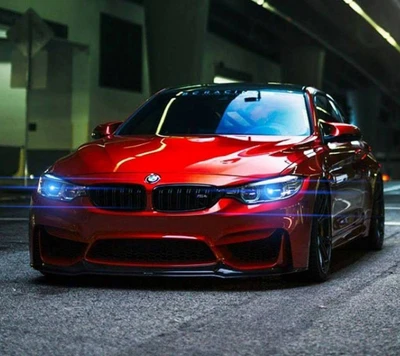 increíble, bmw, coche, rojo