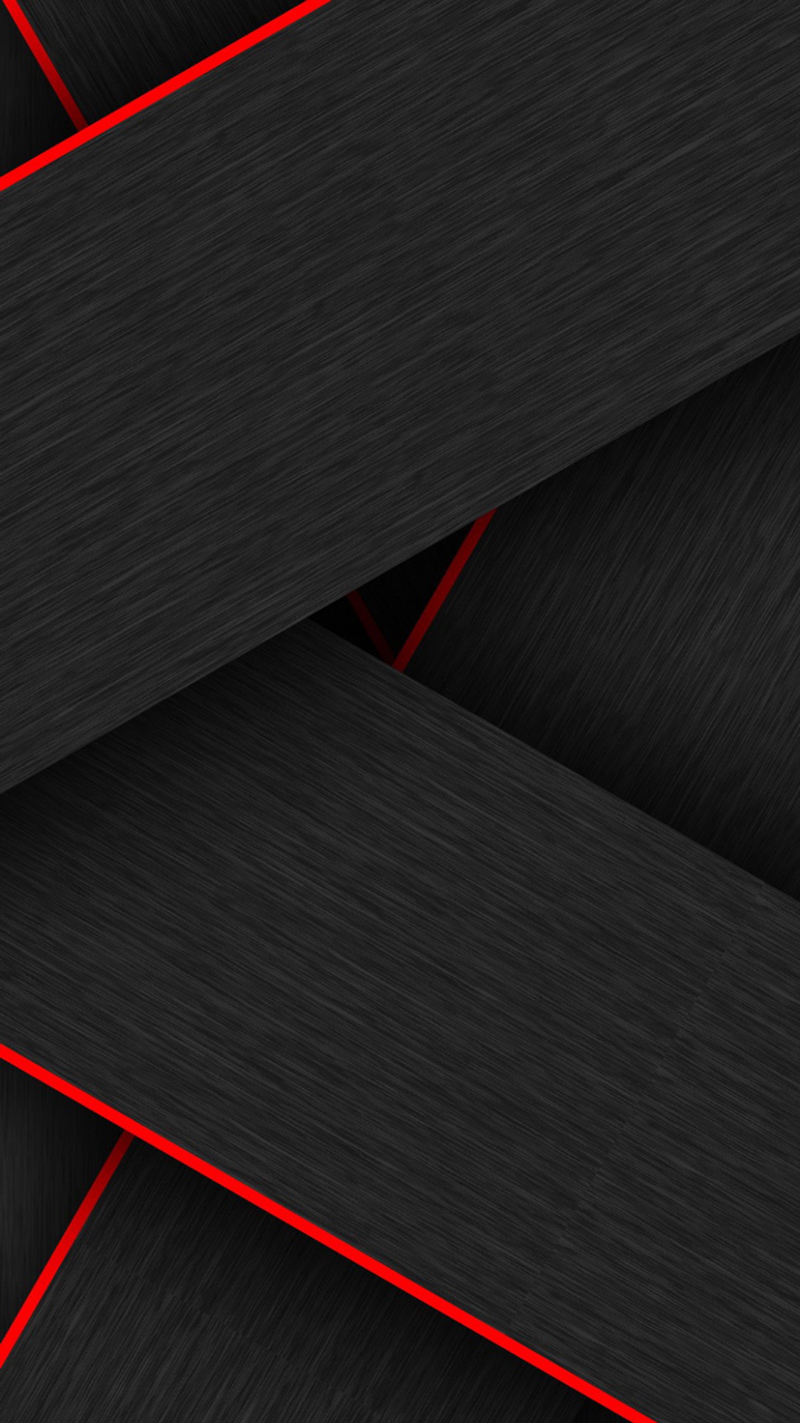 A close up of a black and red wallpaper with a red strip (abstract, android, design, material, red lines)