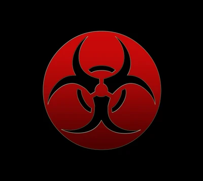 biohazard, rouge, rouge sur noir, signe, avertissement