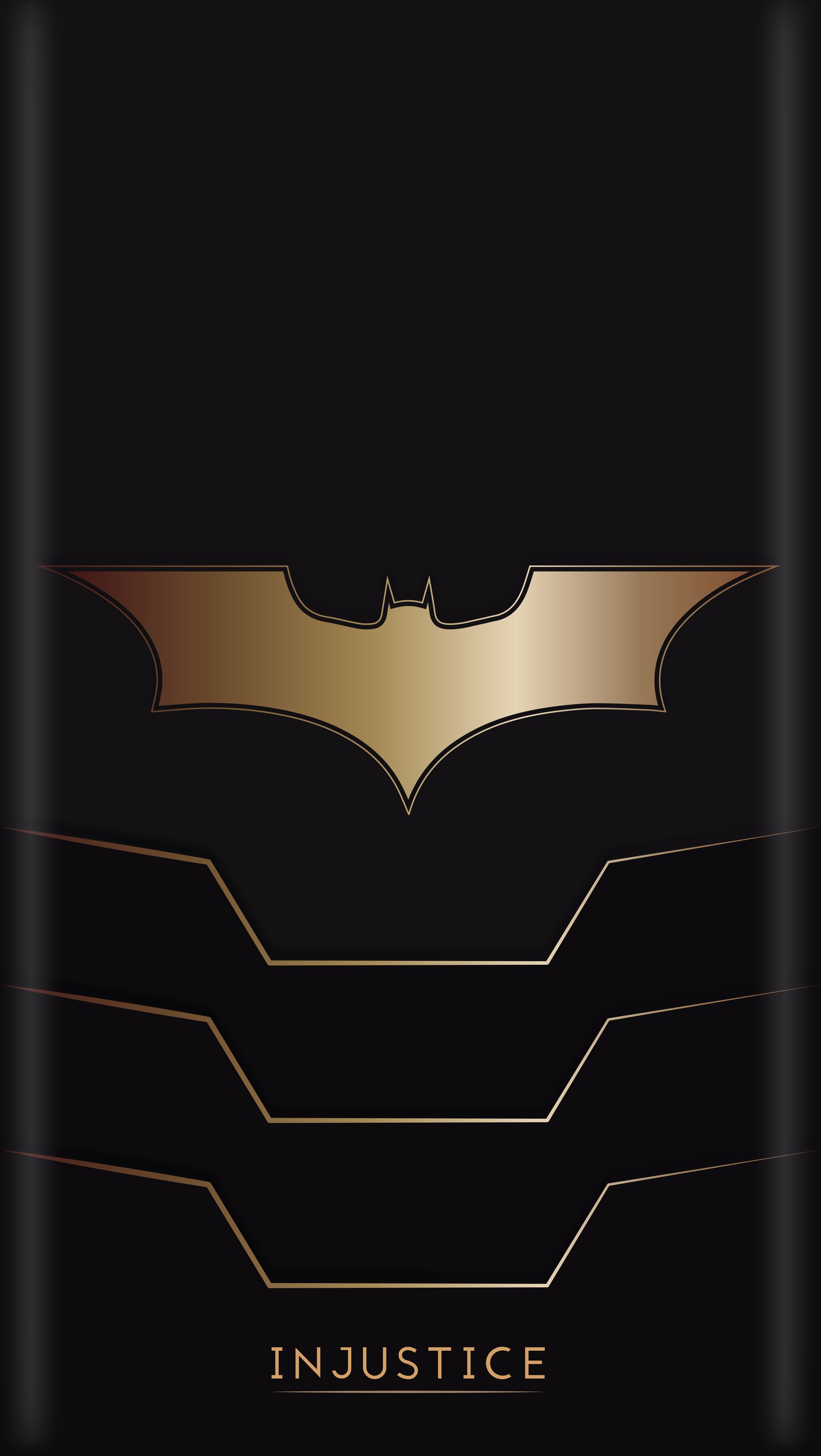 Batman-logo iphone-hülle (batman, dunkler ritter, gold, ritter, metall)