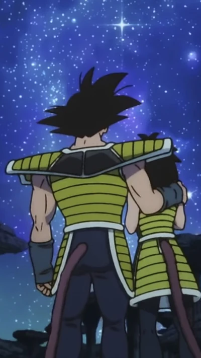 Bardock and Gine: A Saiyan Legacy Under the Stars