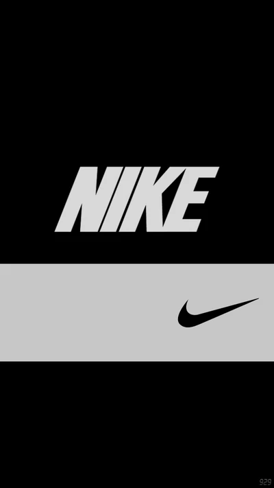 Nike-Logo auf minimalistischem dunklem Hintergrund