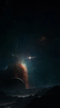 amoled, galaxy, space, stars wallpaper