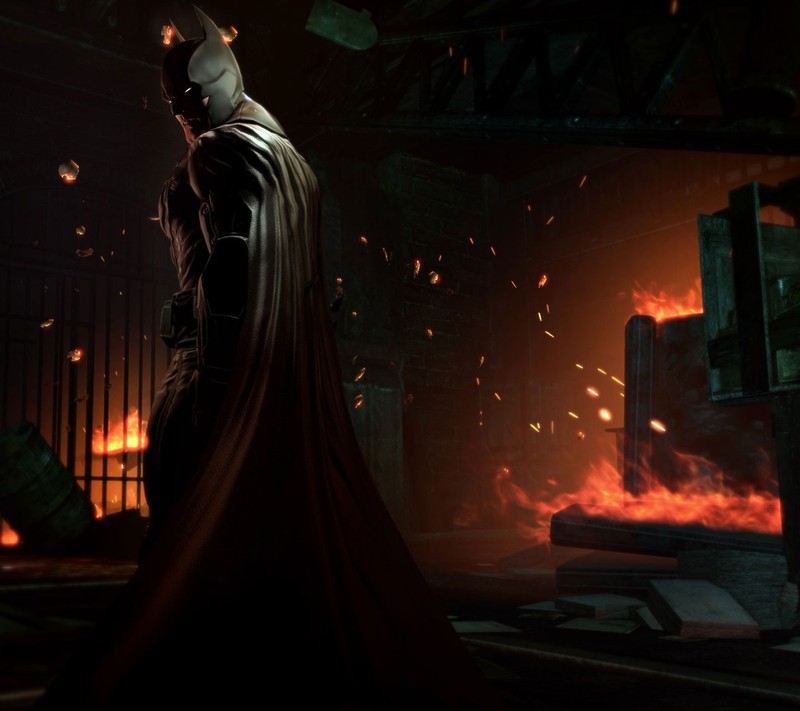 Скриншот batman arkham в темном рыцаре (2013, arkham origins, batman, город, тёмный)