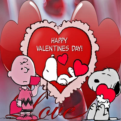 Snoopy et Charlie Brown célèbrent l'amour le jour de la Saint-Valentin