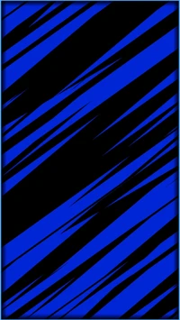 Dynamic Blue and Black Stripes with Neon Edge Design