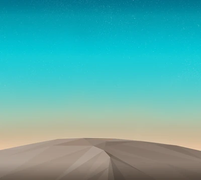 Minimalistic Landscape with Gradient Sky