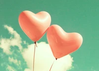 heart, balloon, love, sky, hot air balloon