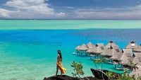 Escapada tropical serena en Tahití: Abraza la belleza del océano