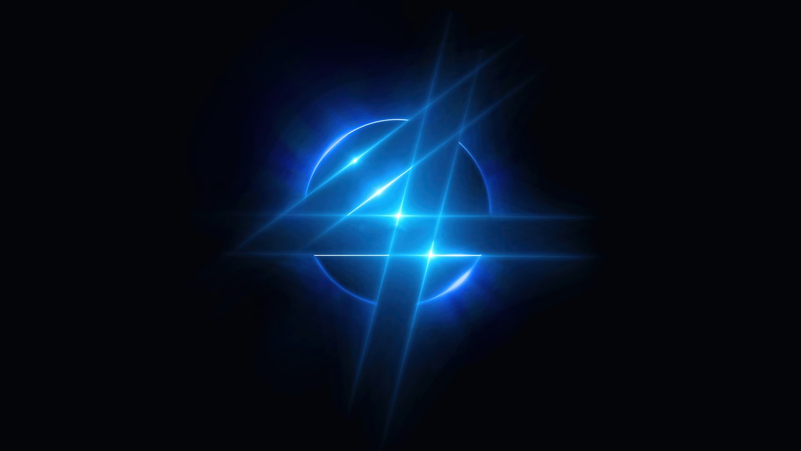 Un logo azul de flash sobre un fondo negro (the fantastic four first steps, película)