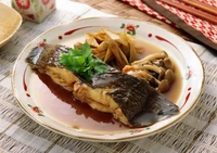 Steamed Fish Soup with Mushrooms and Herbs