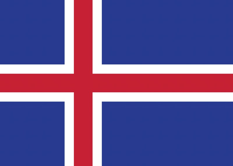 Крупный план флага исландии с красным крестом (flag of iceland, национальный флаг, флаг исландии, 5k, мир)