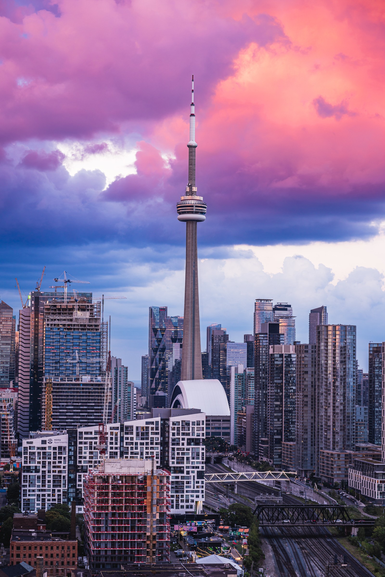 Baixar papel de parede torre cn, cn tower, atração turística, toronto, ontário