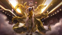 Ahri em KDA: Elegância Glamourosa de League of Legends