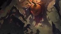 Art de l'éclaboussure de Pumpkinhead Fiddlesticks - Mise à jour de League of Legends