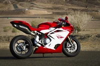 MV Agusta Brutale 800: Sleek Red Sport Bike on Open Road.