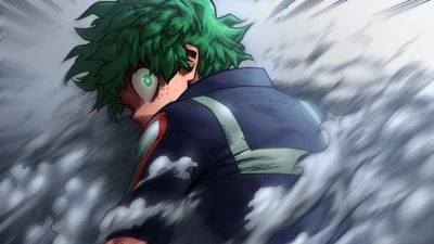 Izuku Midoriya's Determined Transformation in My Hero Academia