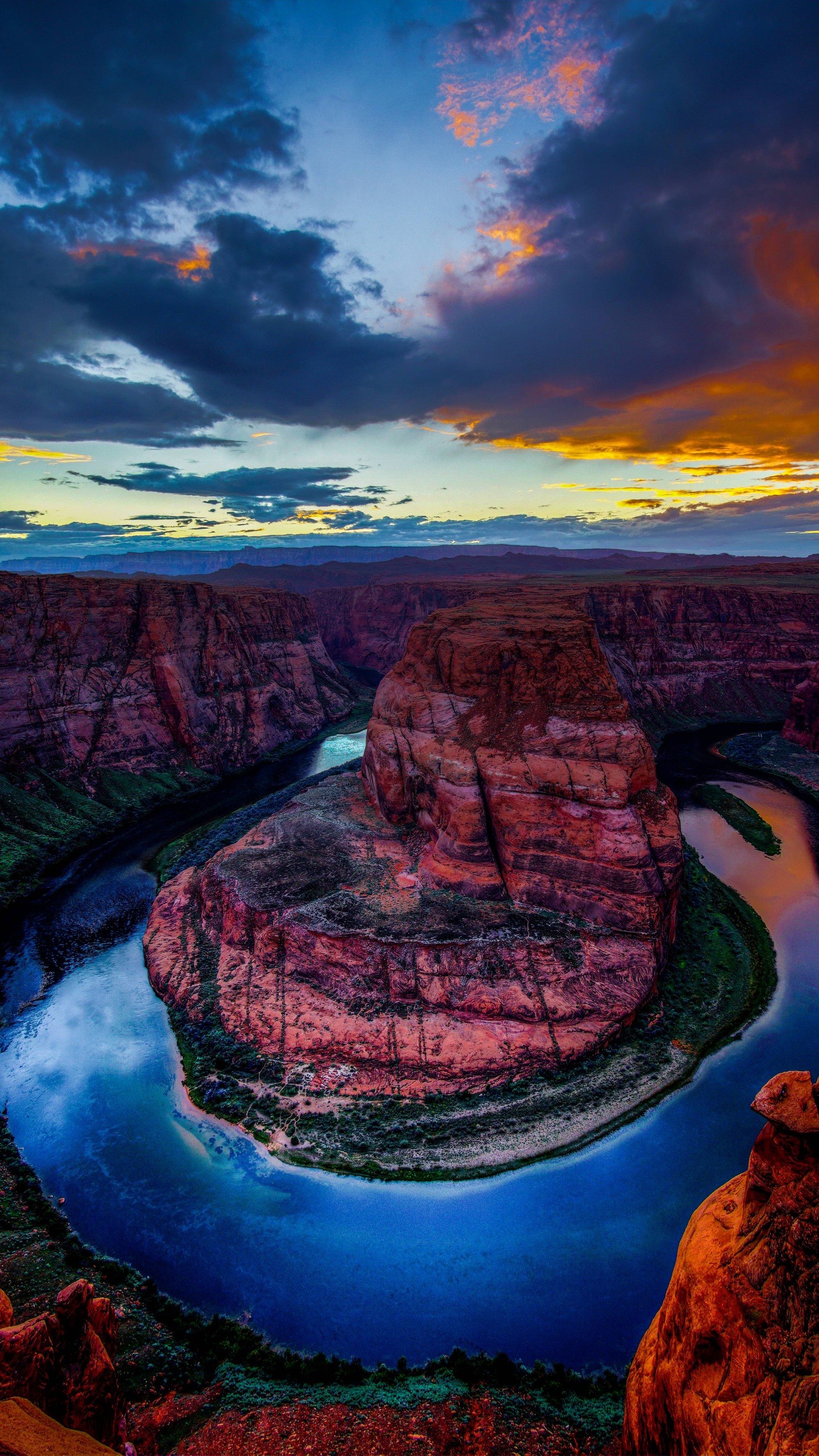 horseshoe bend, canyon, nature, rock, geology wallpaper