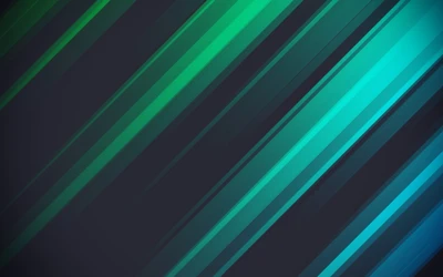 Dynamic Blue-Green Lines on Dark Background