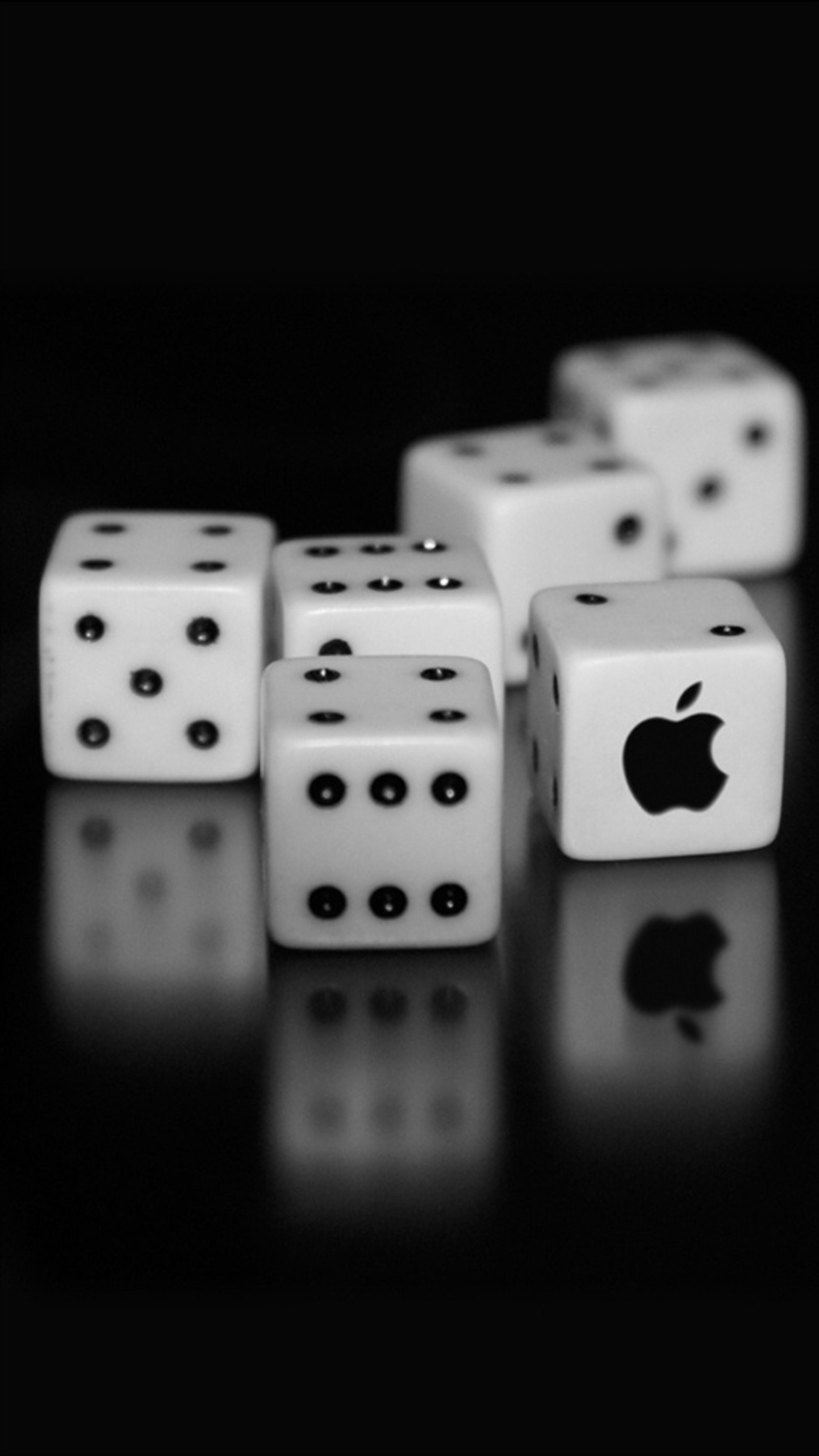 apple, apple iphone, dice, game, iphone wallpaper