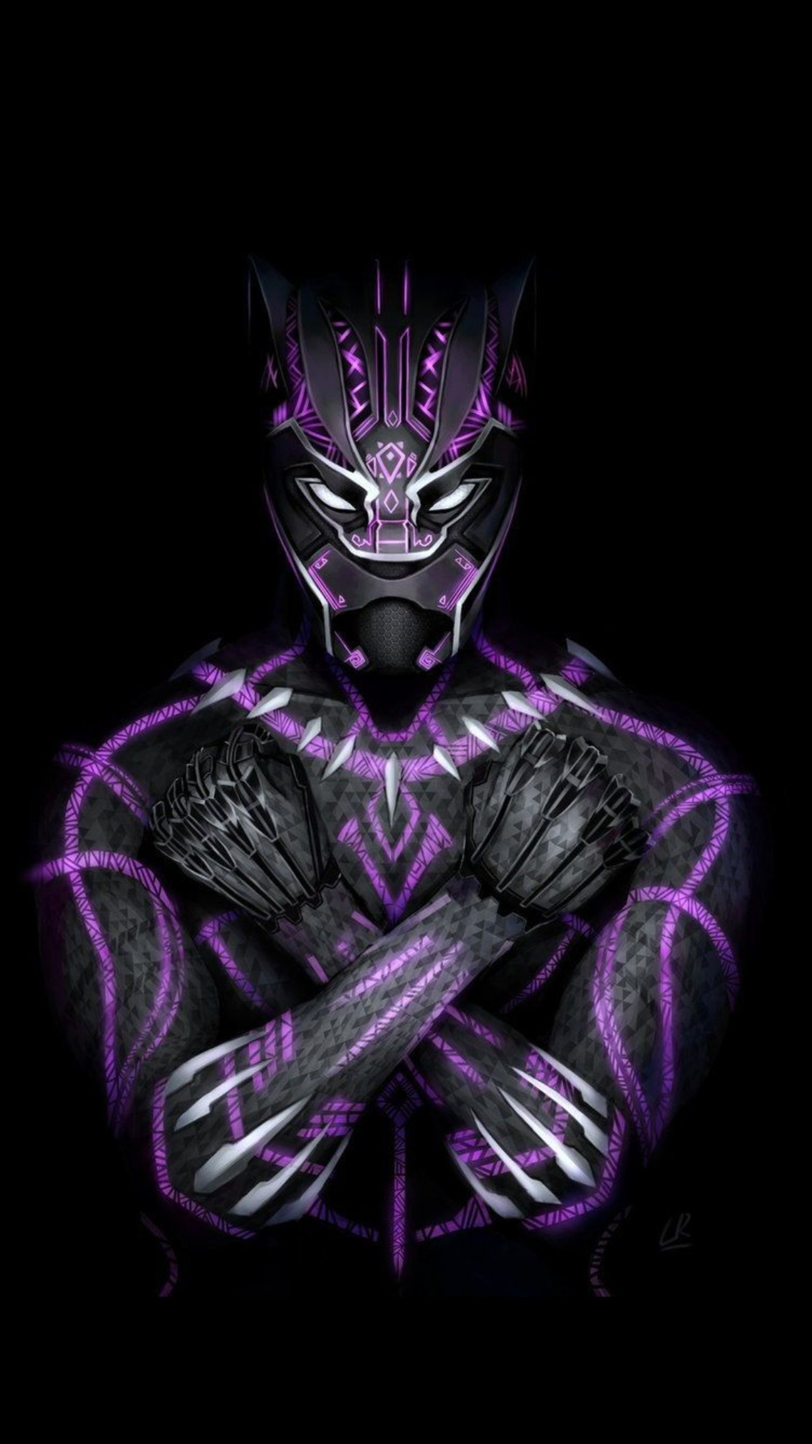 black panther, hero, marvel, movie, purple wallpaper