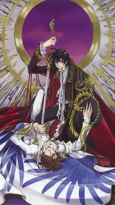 Confrontation des Rois : Une scène dramatique de Code Geass