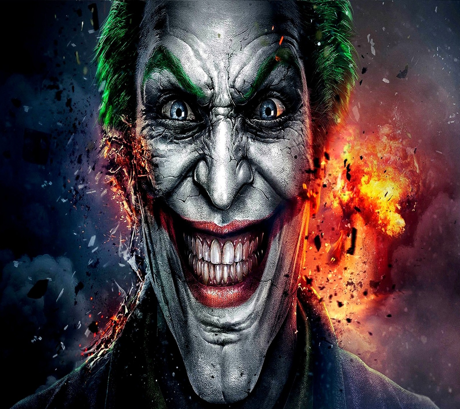 Скачать обои лицо, джокер, joker