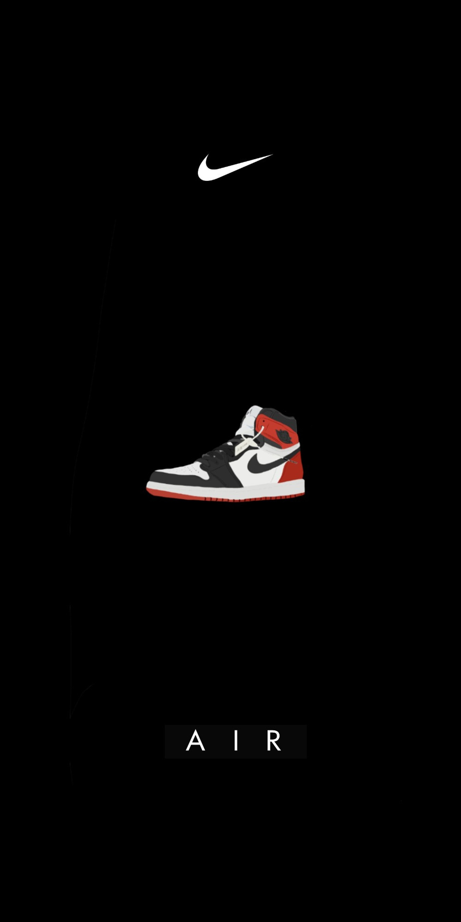 Nike air jordan 1 retro preto branco vermelho (desenho animado, design, jordan, nike, sapatos)