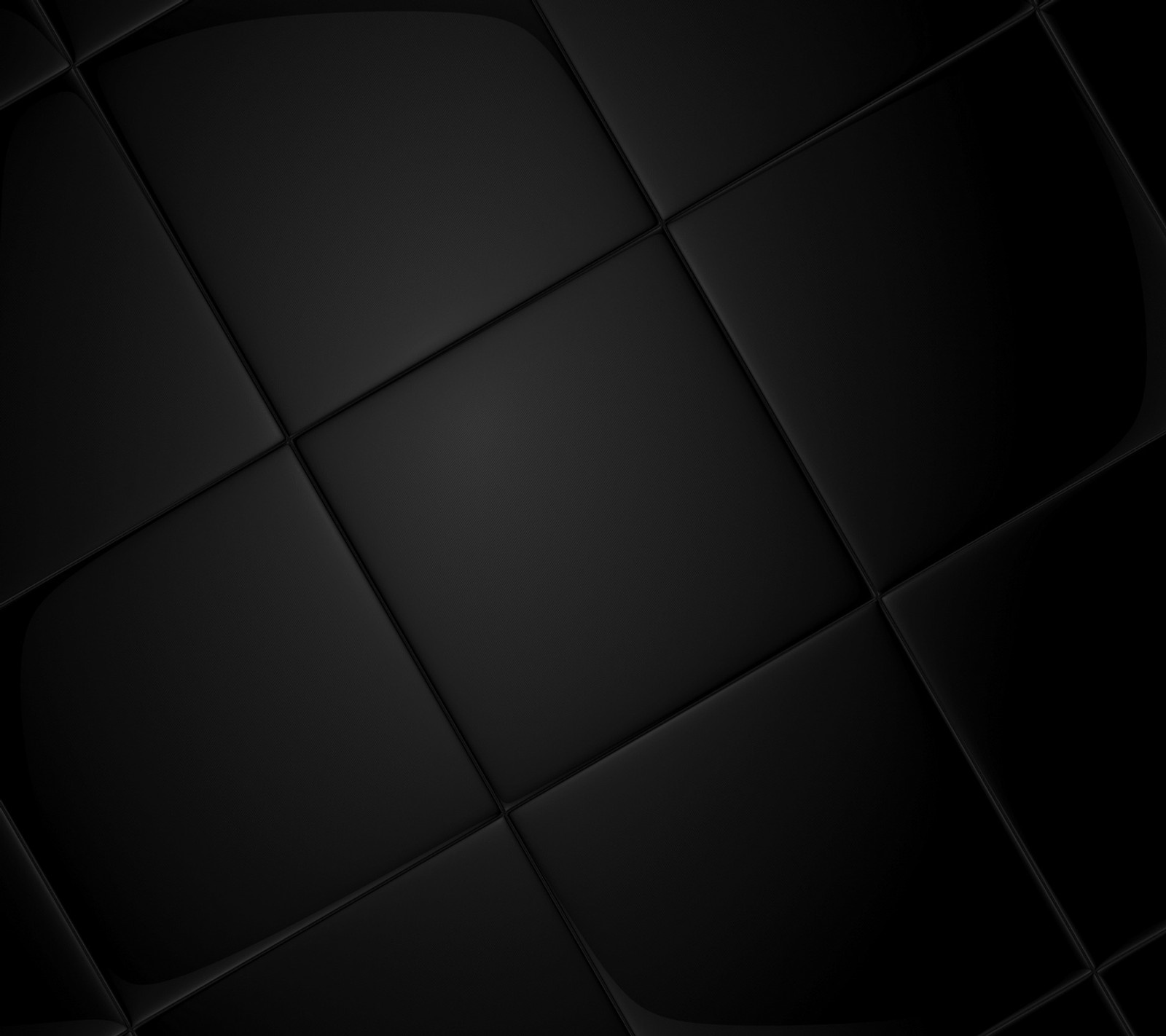 Black square tiles background with a dark center (blabk, tiles)