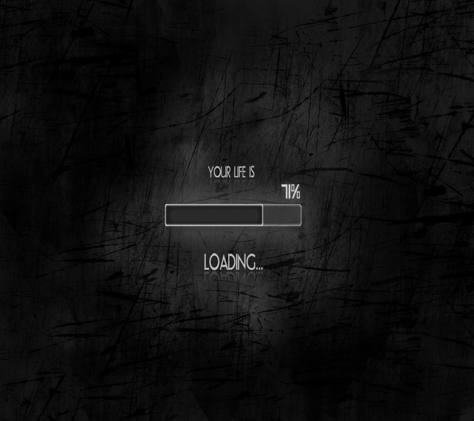 A close up of a loading bar on a black background (2160x1920, wallpaper)