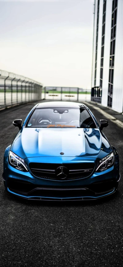 amg, blau, c63, auto, mercedes