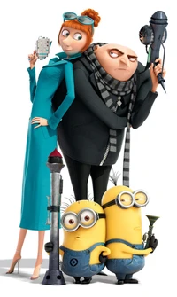 Gru, Lucy, and Minions from Despicable Me 2014