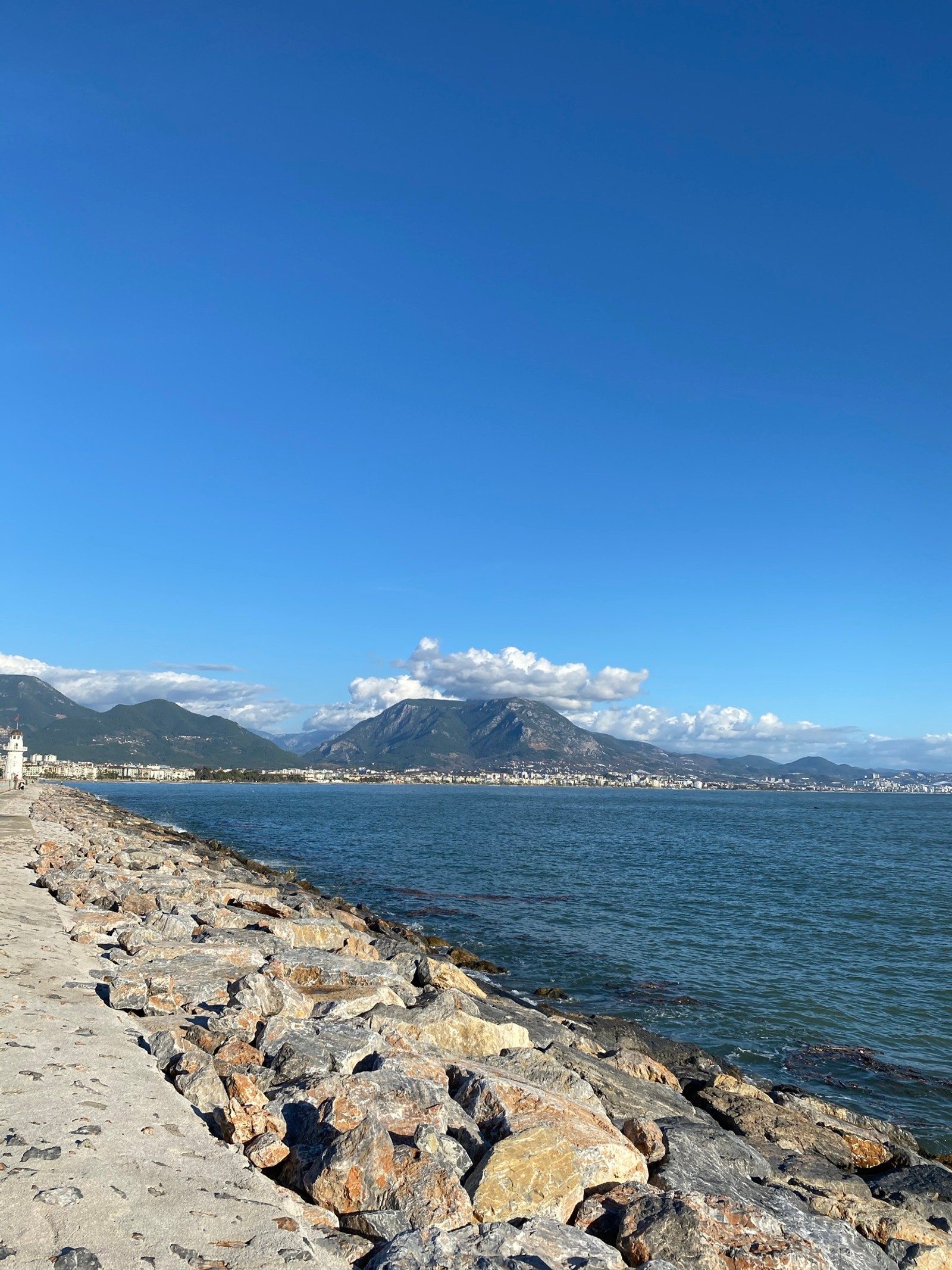 Lade alanya leuchtturm, wasser, wolke, berg, hochland Hintergrund herunter