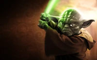 Yoda: Der weise Jedi-Meister, der ein Lichtschwert führt