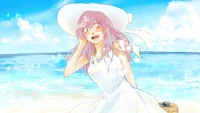 Hinata Tachibana am Strand: Freude Momente in Tokyo Revengers